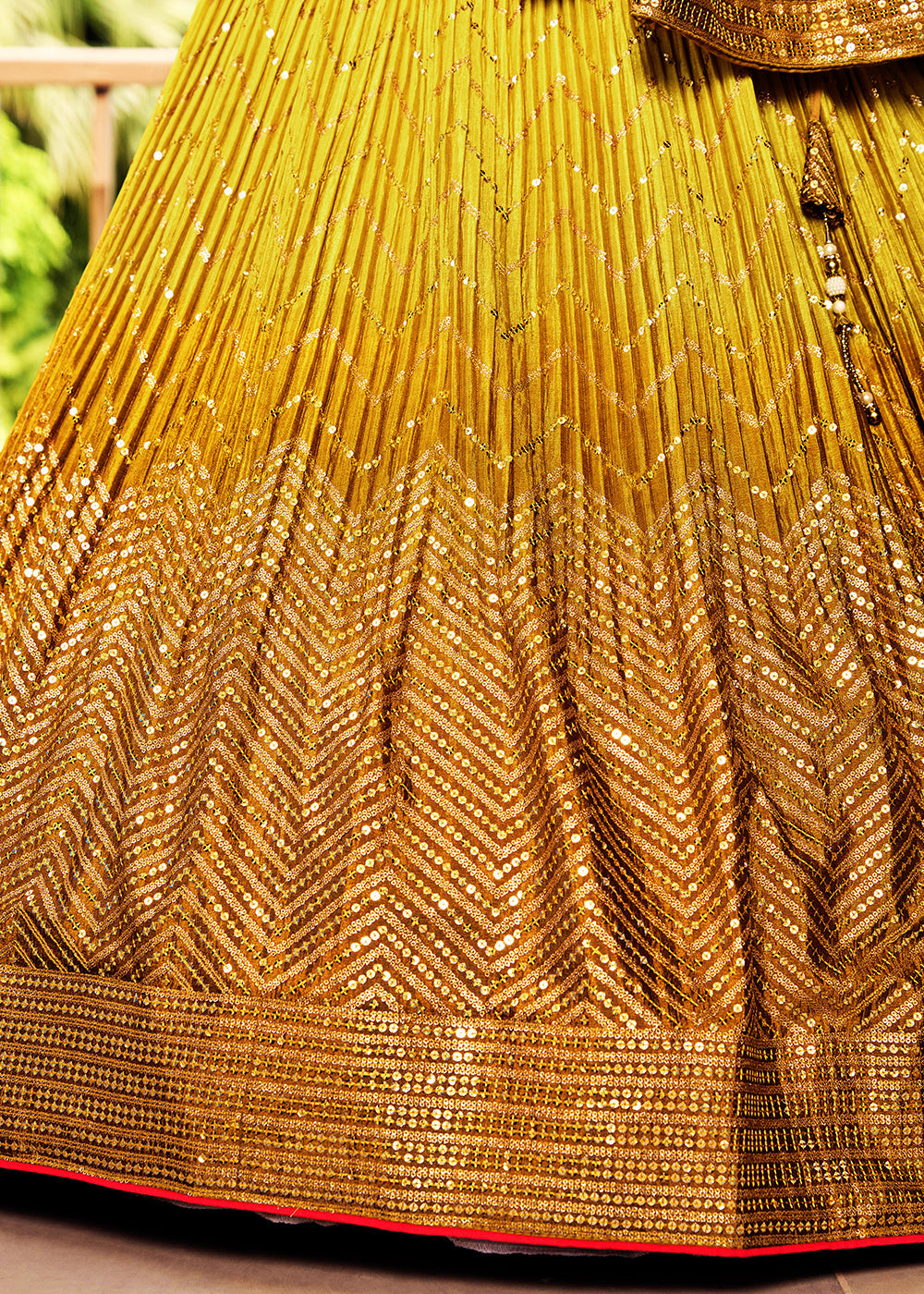 Shades Of Yellow Soft Net Lehenga Choli with Sequins & Thread Embroidery work | Ready To Wear - qivii