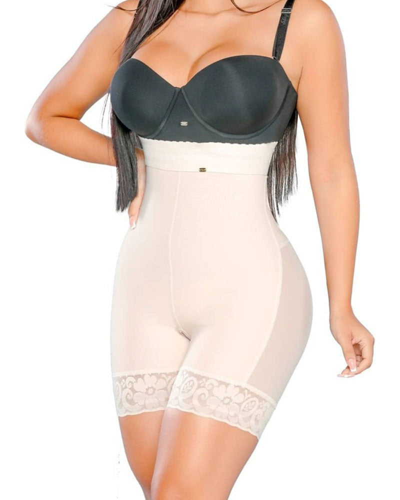 Shapshe® High-Waist Butt Lifter Double Compression Lace Invisible Shapewear Shorts  - By Qivii