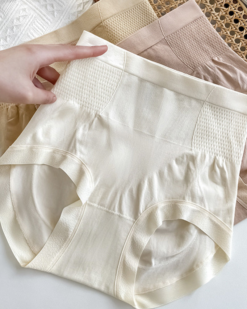 Seamless Tummy Control Antibacterial Crotch Briefs High Waist Butt Lift Panties  - By Qivii