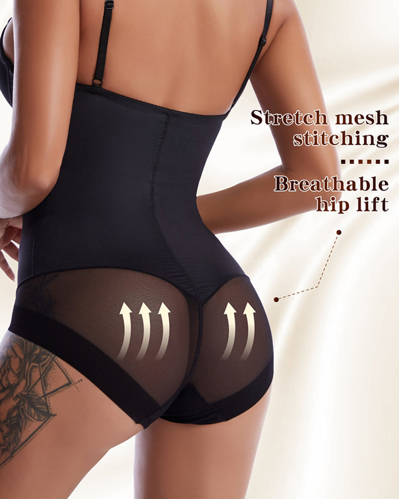 Breast Push Up Butt Lift Bodysuit Shapewear With Bra  - By Qivii