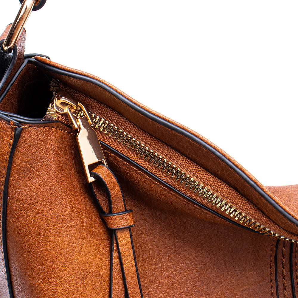 Ounamei Vegan Leather Hobo Tote Bag for Women | Large Capacity Shoulder Handbag with Adjustable Crossbody Strap