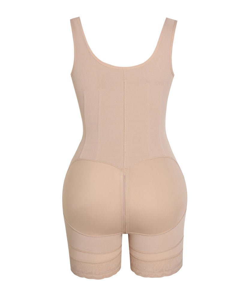 Shapshe® High compression Front Zipper Mid Thigh Shapewear  - By Qivii
