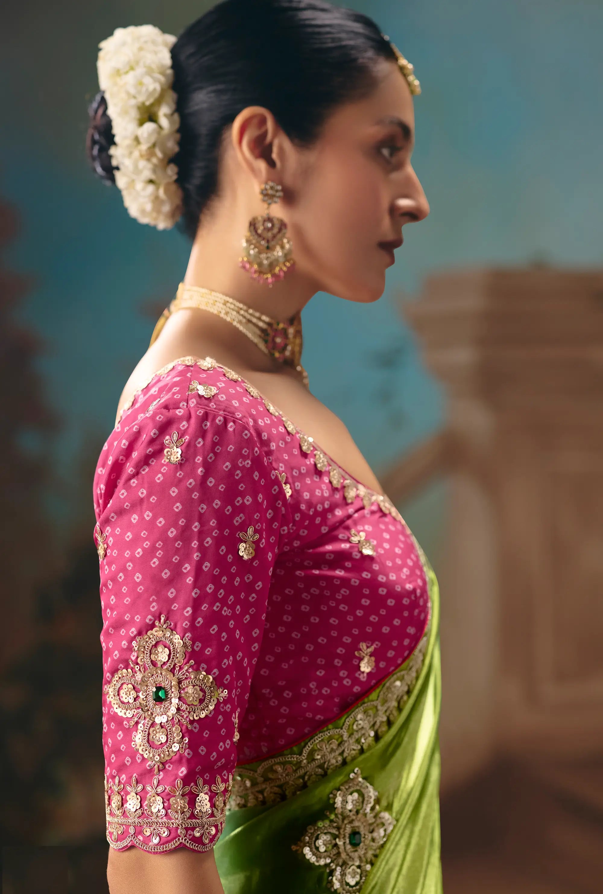 Multicolor Fancy Embroidered Saree