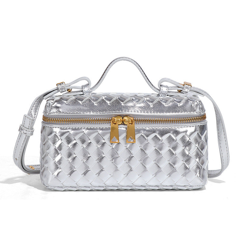 Women's Atelier Cube Carrier Bias-Weave Top Handle Bag with Convertible Strap