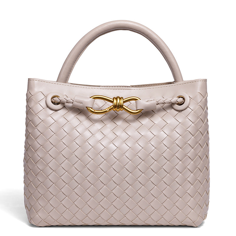 Women's Artisan Weave Tote - Expandable Crossbody with Butterfly Motif & Structured Silhouette