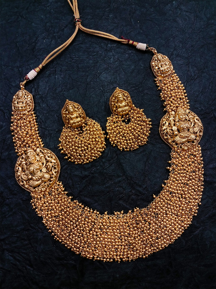 Aneeqa Long Temple Necklace Set