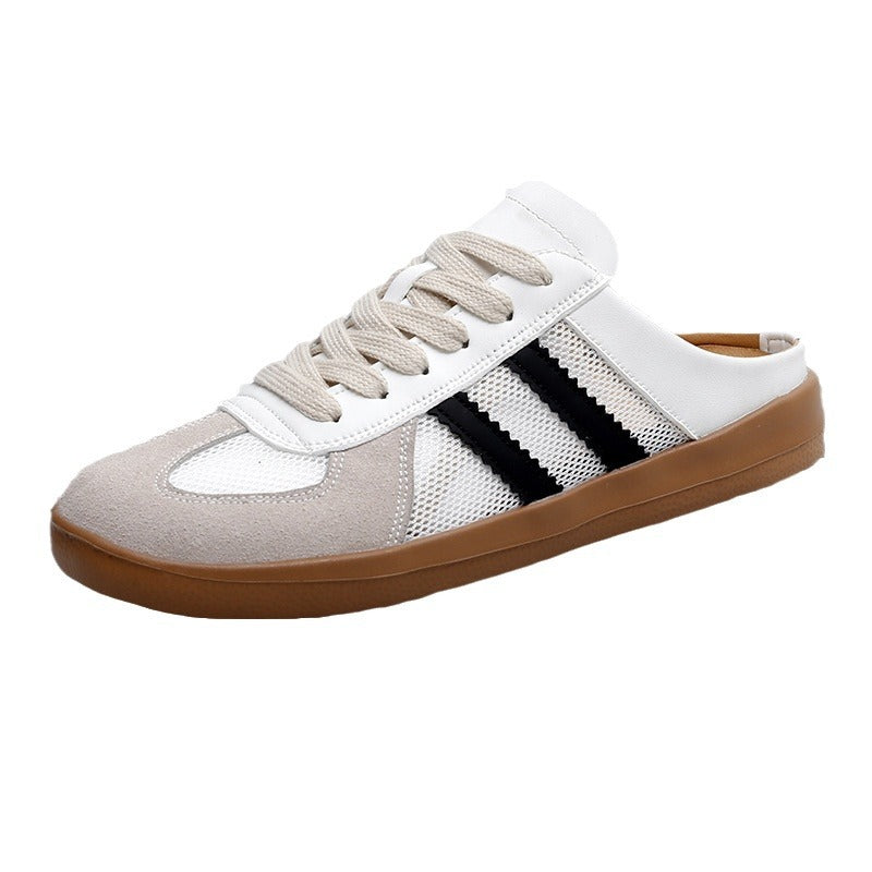 Women's Mesh Mule Slippers German Trainer - Inspired Slip-Ons for Women | Spring-Summer Comfort Shoes with Arch Support