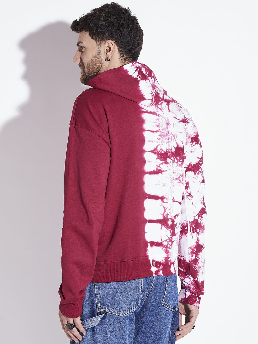 Wine Tie Dye Oversized Hoodie