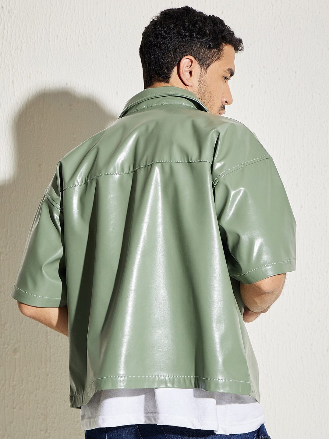Olive Pu Shacket - qivii