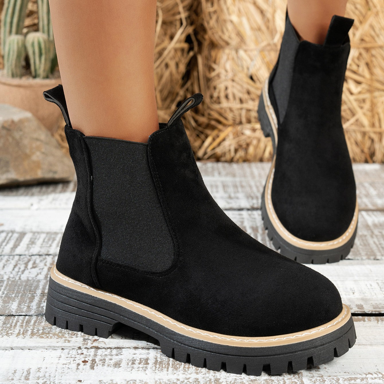Women's ClassicKick Boots - Effortless Slip-On Ankle Boots with Chelsea Style (US 5-10.5)