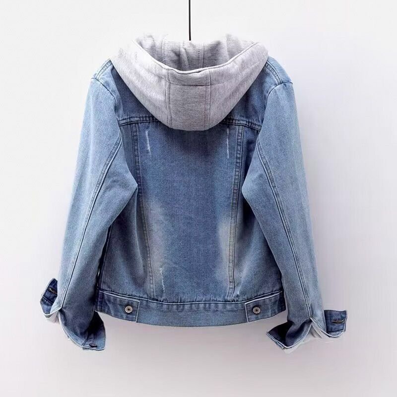 Aria Denim Hooded Jacket  - By Qivii