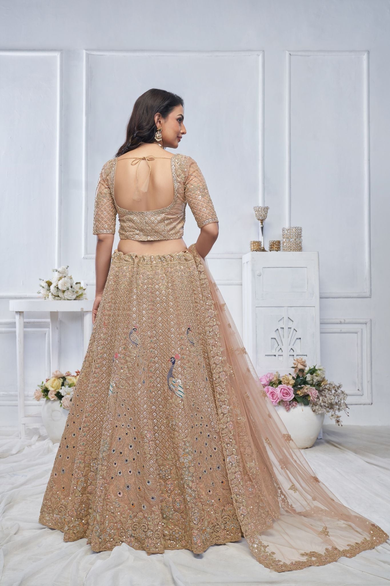 Showstopper Mustard Embroidered Bridal Wear Lehenga - qivii