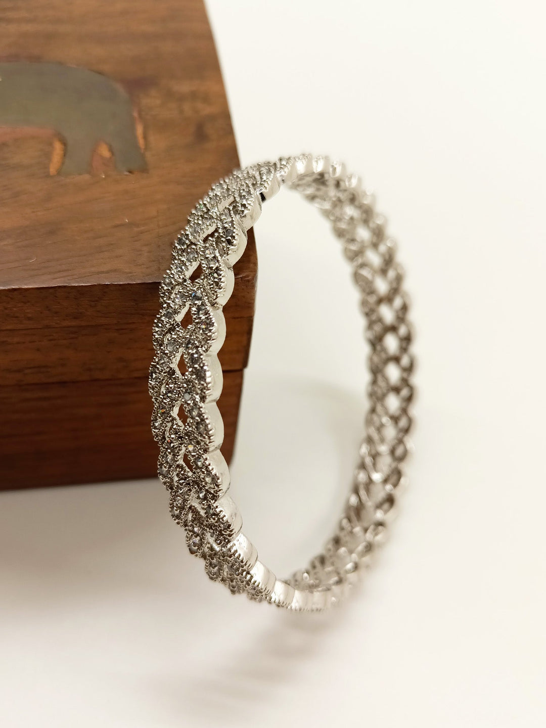 Shreyanvi Spiral American Diamond Bangle