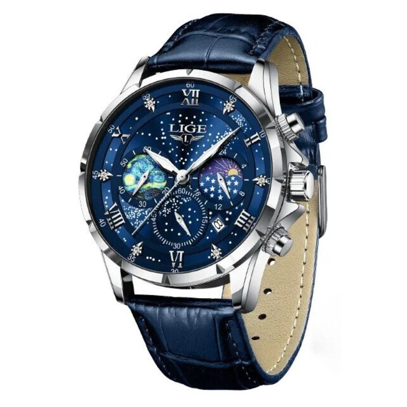 Verfijnde Maanfase Horloge  - By Qivii