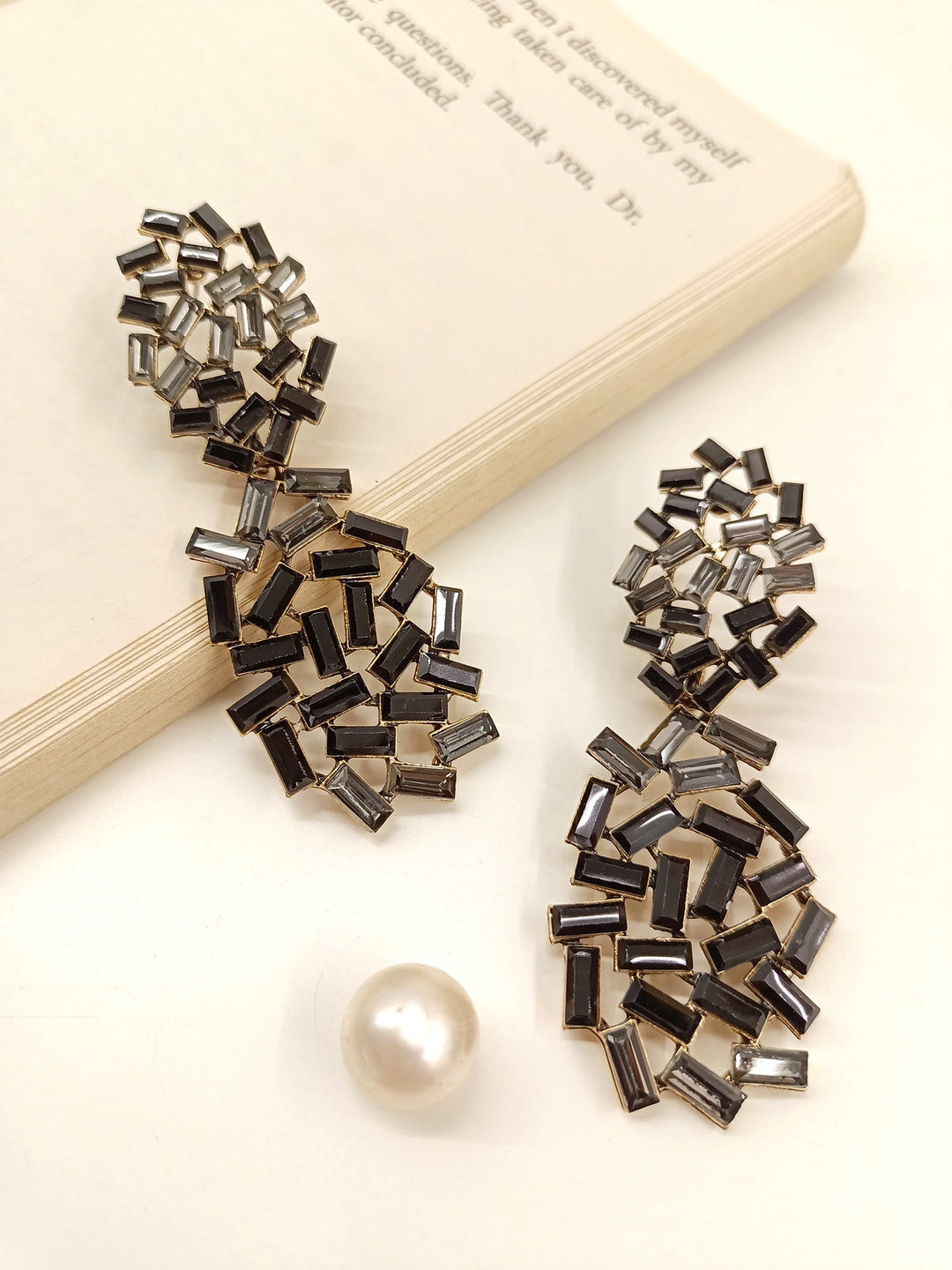 Krishti Black Western Earrings