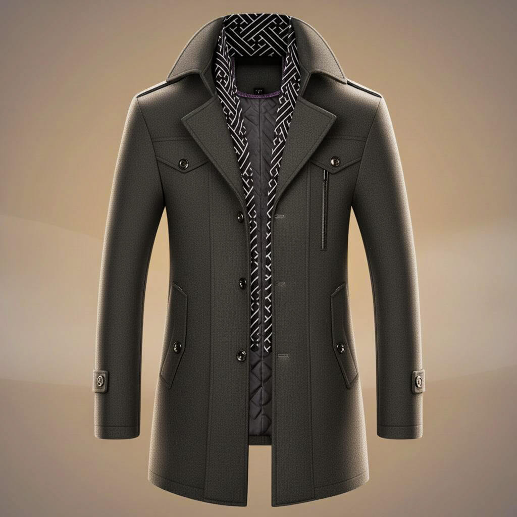 Kensworth Legacy Virgin Wool Coat  - By Qivii
