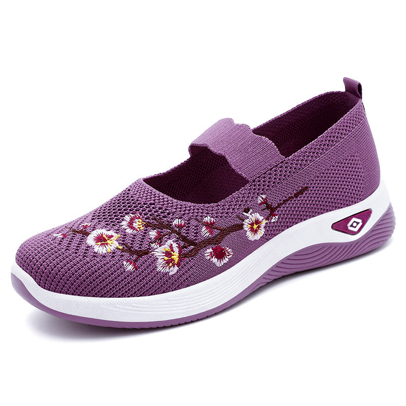 Women's Lyric Canvas Slip-On Ballet Flats – Soft Cushioned Lightweight Casual Walking Shoes (US 5–10.5)