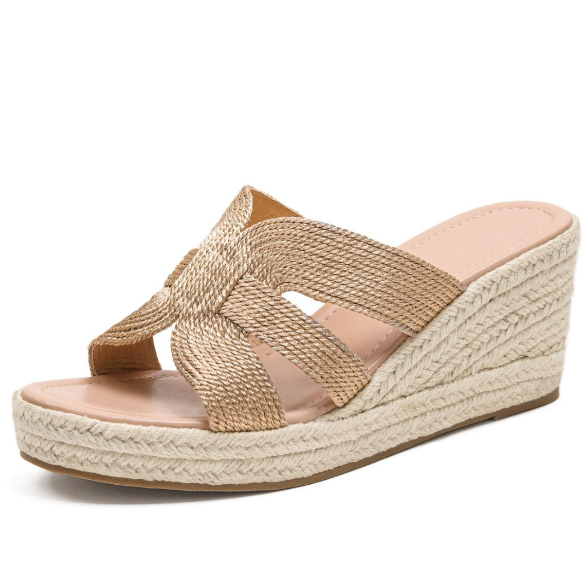 Women's Rosalie Woven Rope Espadrille Wedge Sandals - Artisan Platform Open-Toe Summer Shoes (US 4-10.5)