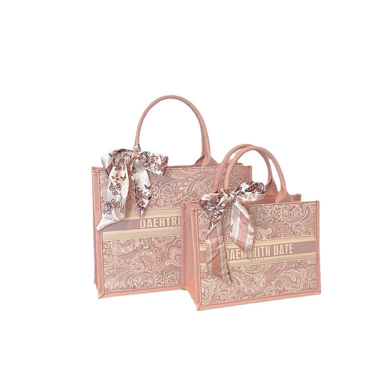 Women's Embroidered Commuter Tote Bag – Versatile Premium Shoulder Bag for Daily Errands, Shopping & Stylish Outings