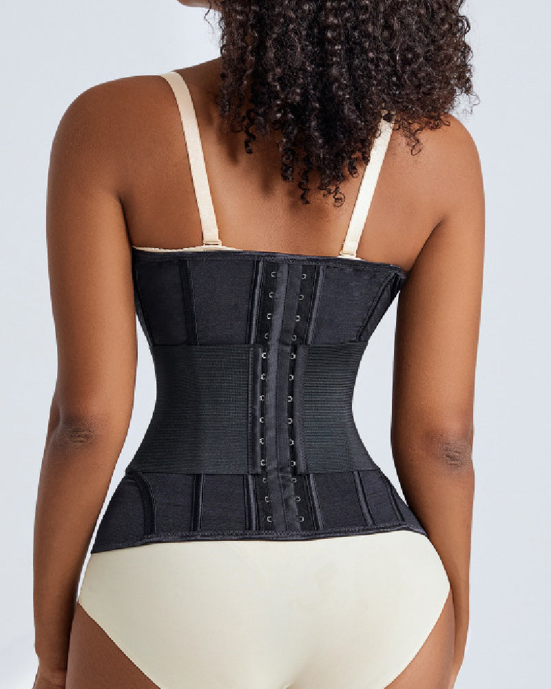 Women's Waist Trainer Tummy Control Mesh Breathable Sports Corset With Removable Belt  - By Qivii