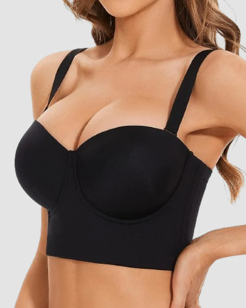Seamless Multiway Low Back Anti Slip Push up Full Coverage Larger size Bras  - By Qivii