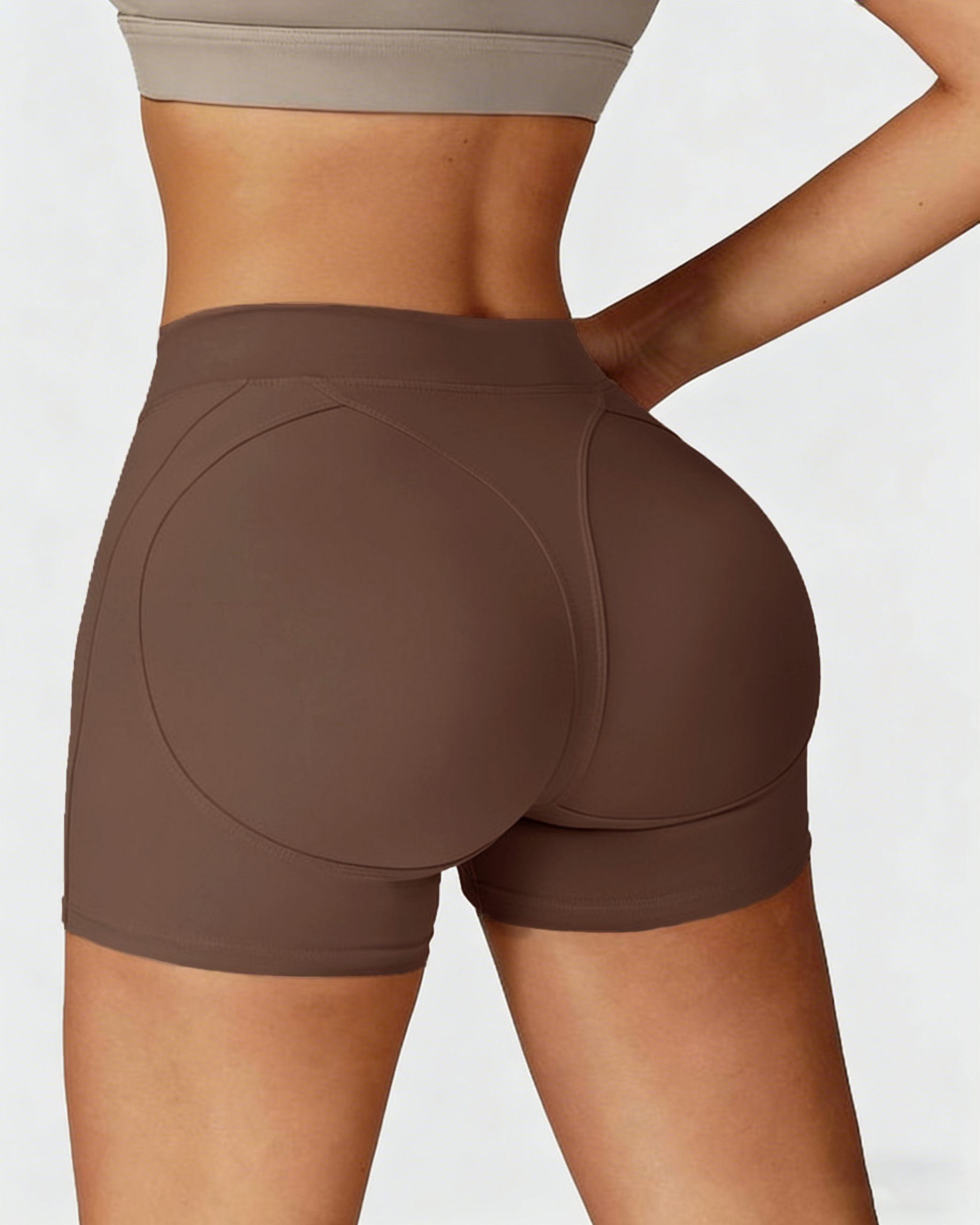 Core High-Waist Casual Style Hot Shorts Belly Wrap Tight Slim Outdoor Running Fitness Yoga Shorts  - By Qivii