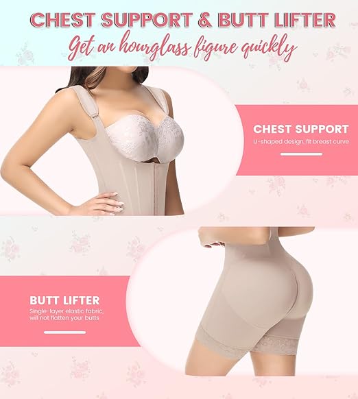 Shapshe® Fajas Colombianas Full Body Tummy Control Butt Lifting Post Surgery Compression Shapewear  - By Qivii