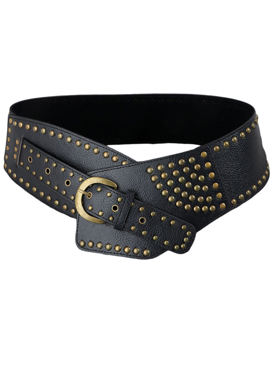 Vintage Western Rivet Waist Belt  - By Qivii
