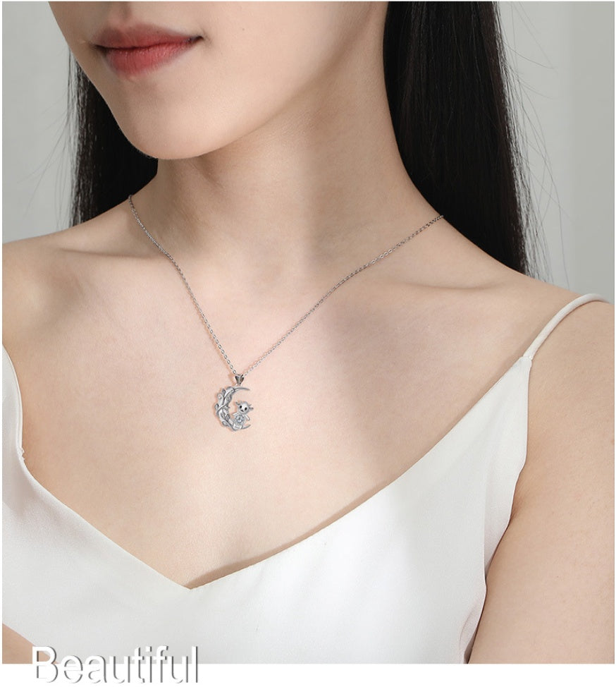 Cow Necklace Moon Necklace Female Clavicle Chain