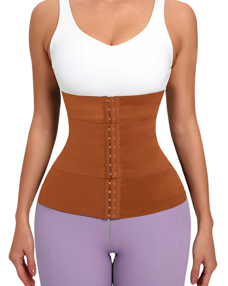 Waist Trainer Corset Double Belt Breathable Belly Slimming Workout Adjustable Fajas Girdle  - By Qivii