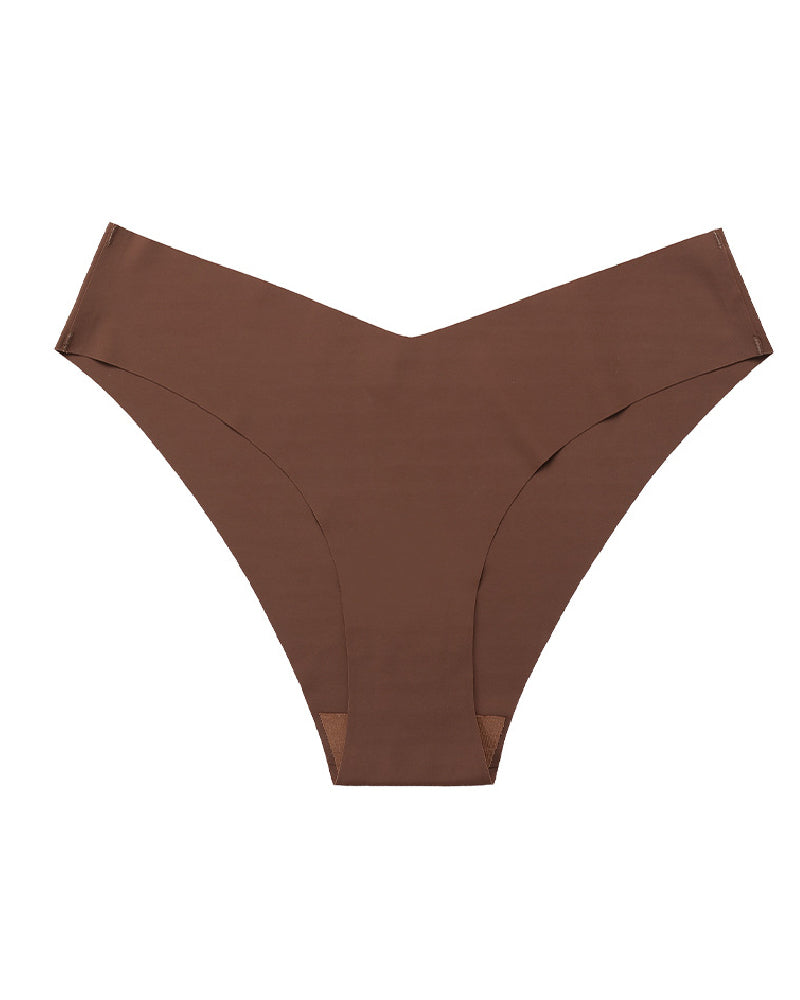 Sexy Ice Silk Low-Rise Panties Seamless Multicolor Briefs Lingerie  - By Qivii