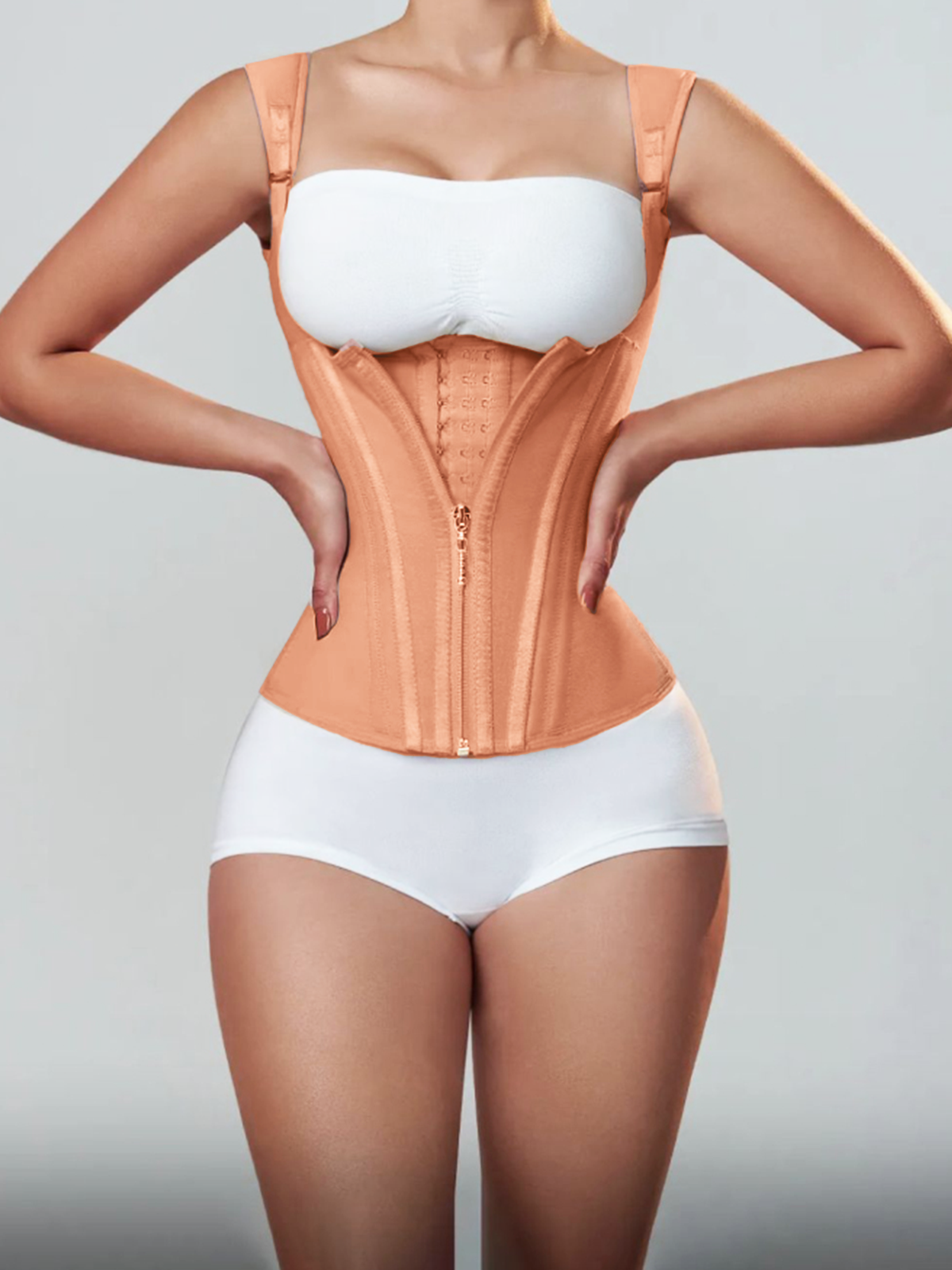 Waist Trainer for Women Body Shaper Corset Vest Tank Top with Steel Bones  - By Qivii