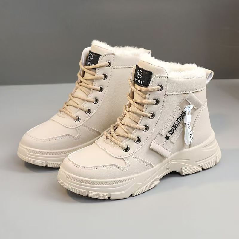 Women's Alpine Waterproof Winter Boots - Fleece-Lined Combat Snow Boots with Non-Slip Lug Sole (US 4-8.5)