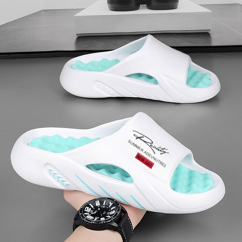 Unisex Atlas Logo Slides – Street Style Cushioned Anti-Slip Beach Sandals (US 5–12.5)