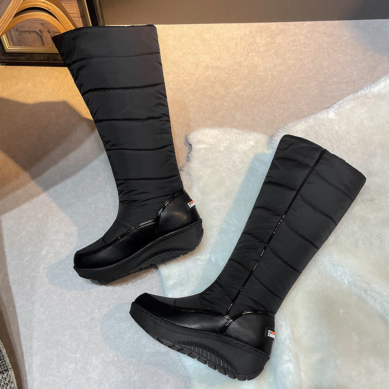Women's Odessa Knee-High Boots - Plush Faux Fur-Lined Winter Boots with Side Zip & Thick Lug Sole (US 4-11)