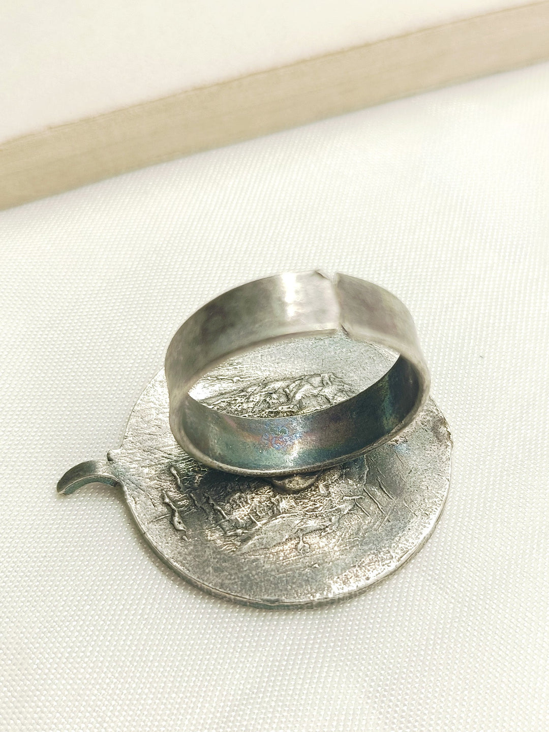 Shri Ram Temple Oxidized Finger Ring