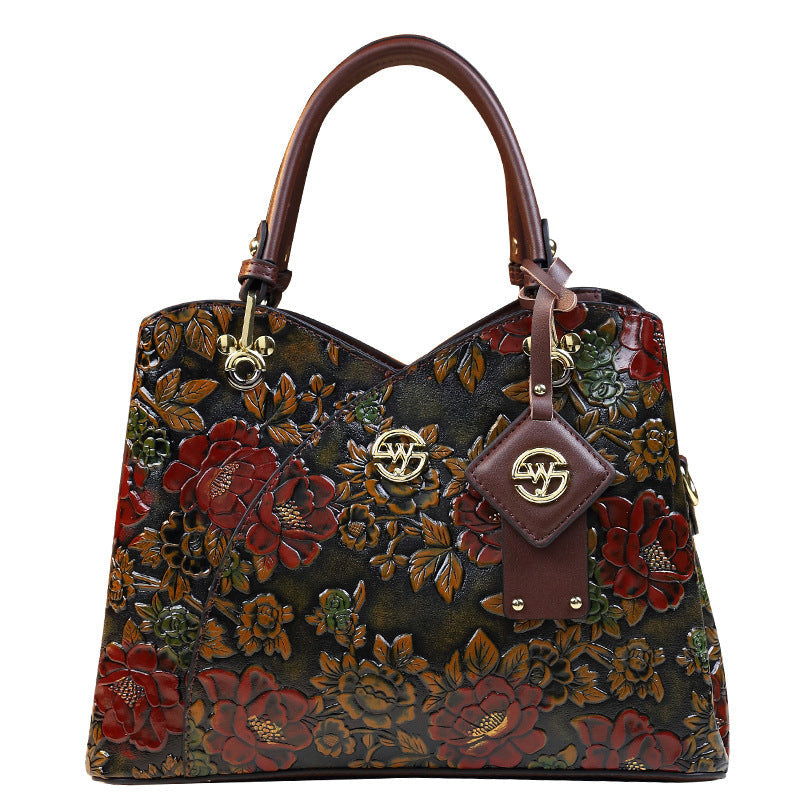 Women's Vintage-Inspired Oversized Tote - Spacious Mother's Bag with Luxe Details, Retro Chic Organizer for Sophisticated Women