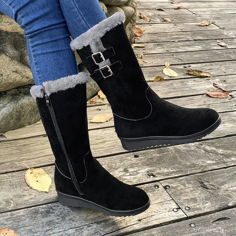 Women's FrostPuff Mid-Boots – Plush Lined, Slip-Resistant Winter Boots (US 4-10.5)