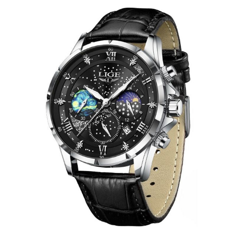 Verfijnde Maanfase Horloge  - By Qivii