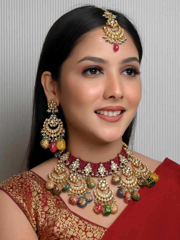 Zohra Chandbali Style Bridal Kundan Choker