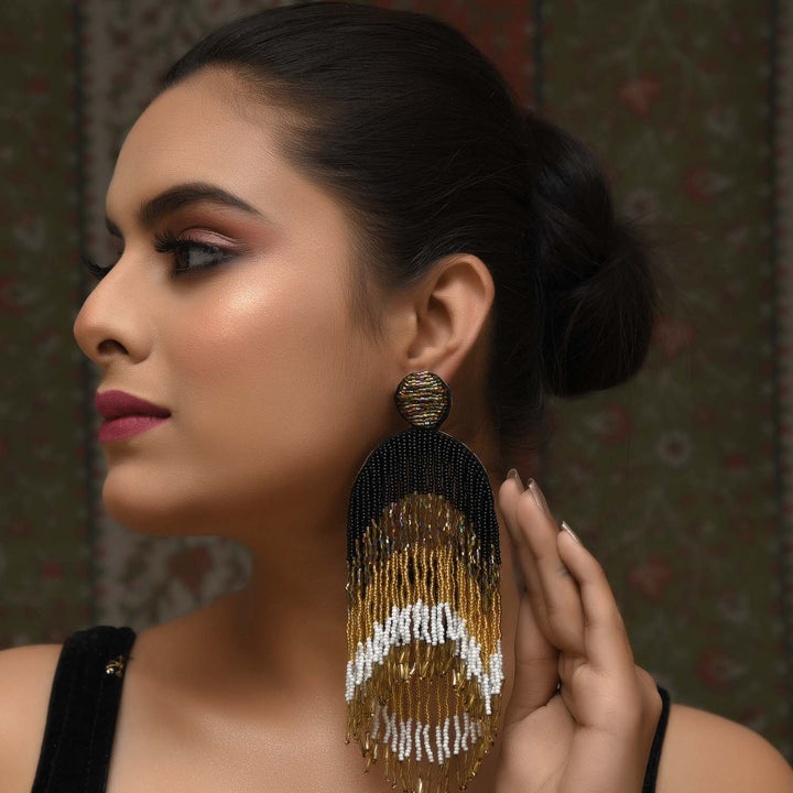 Ashwini Multicolour Stunning Dual Coloured beaded Earrings