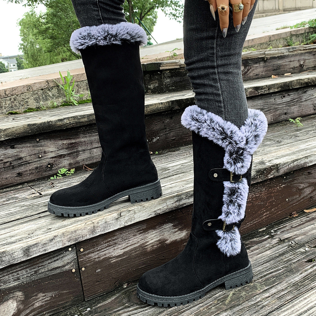 Women's WinterHug Mid-Boots - Plush Lined Suede Snow Boots (US 5-10.5)