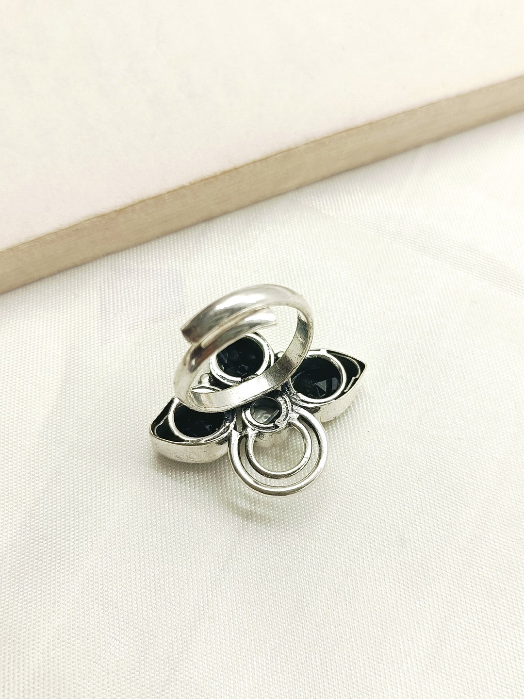 Taaz Black Oxidized Finger Ring