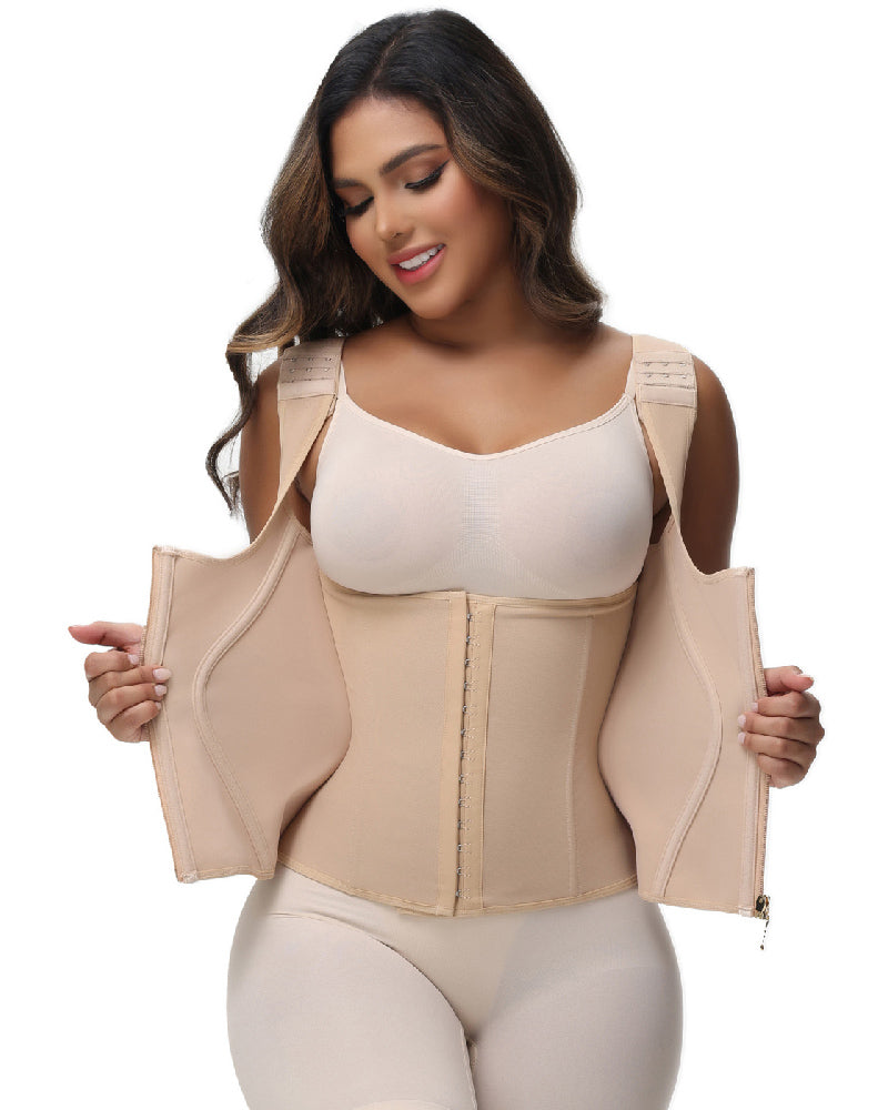 Shapshe® Fajas Colombianas High Compression Tummy Control Front Zipper Waist Trainer Vest