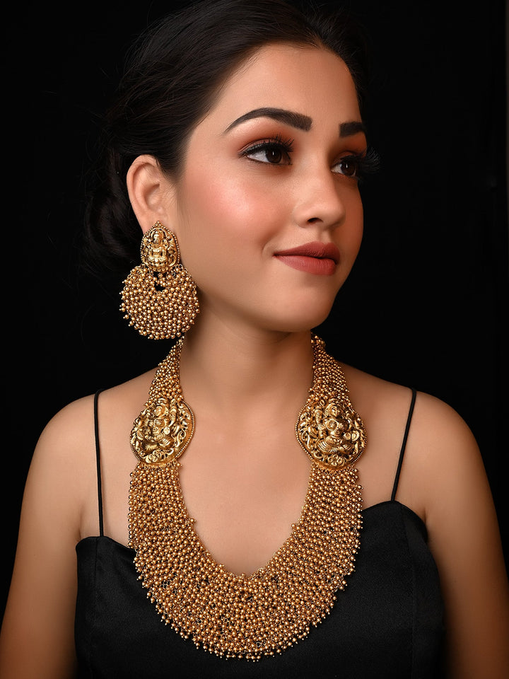 Aneeqa Long Temple Necklace Set