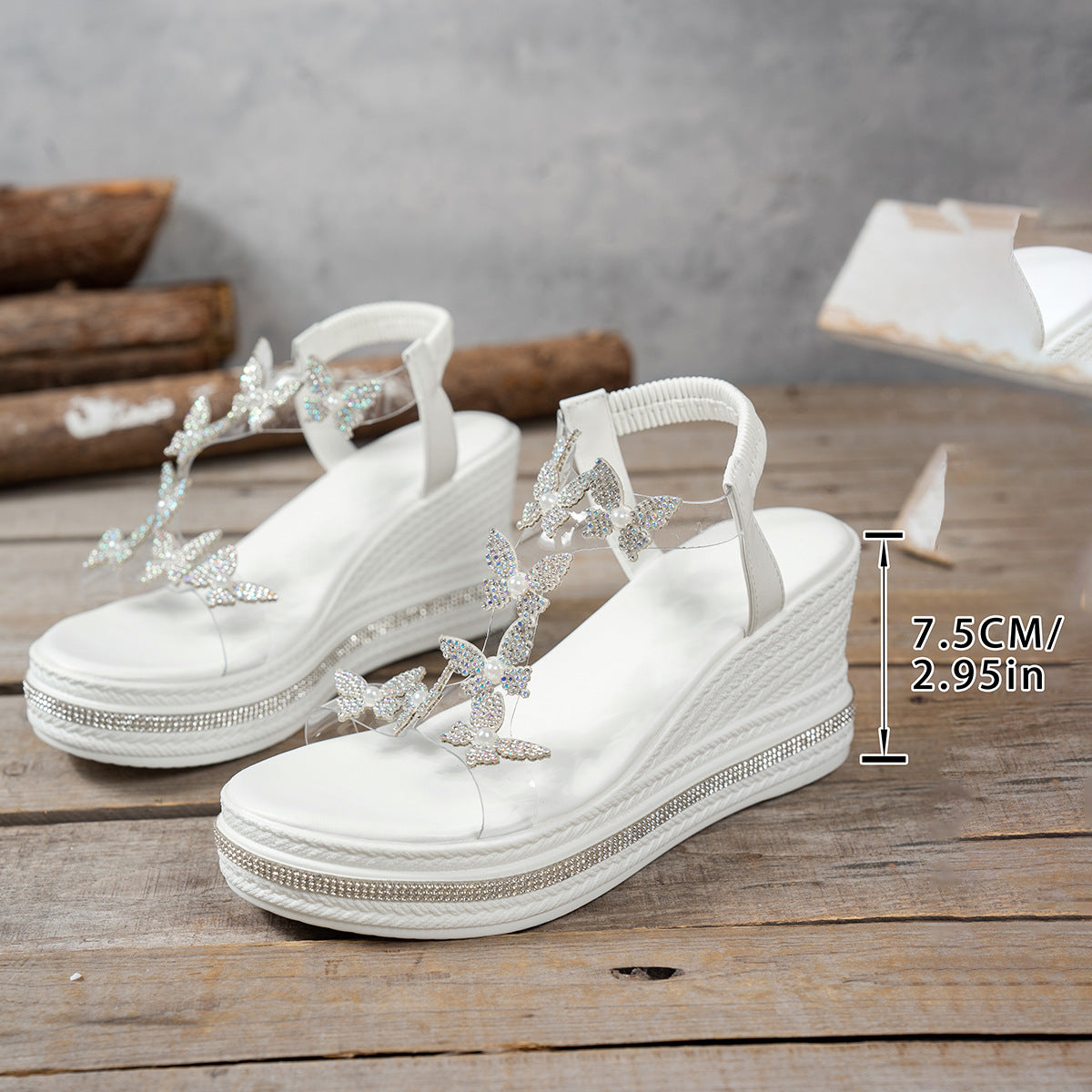 Women’s Stardust Vacation Wedge — Crystal-Embellished Platform Sandals with CloudFoam Comfort & Beach-to-Boardwalk