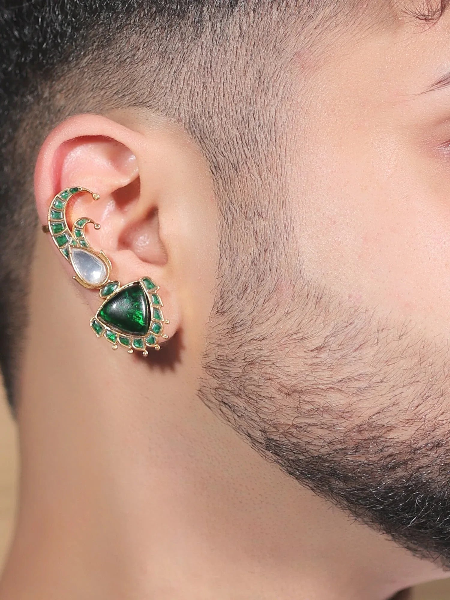 Nikki Green Kundan Earcuff