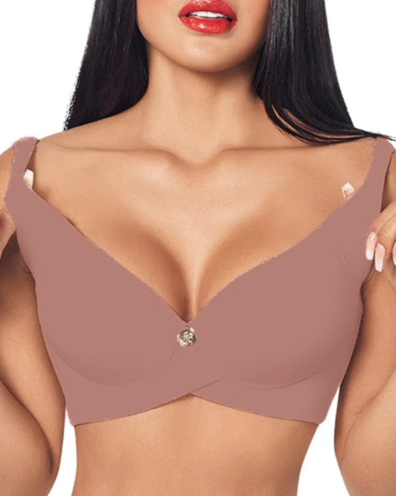 Push-up Shaping Bra with High Compression Without Underwire  - By Qivii