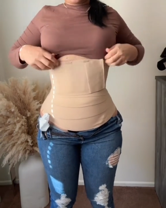 Waist Trainer For Women Belt Waist Cincher Tummy Wrap Plus Size Snatch Up Bandage  - By Qivii