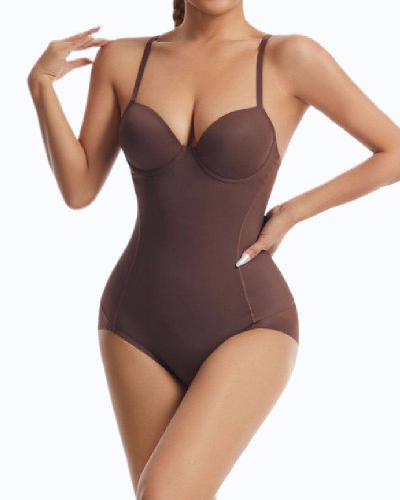 Breast Push Up Butt Lift Bodysuit Shapewear With Bra  - By Qivii